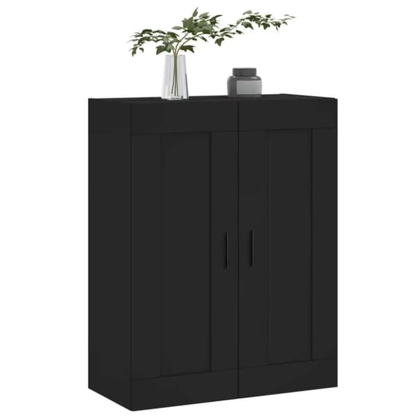 vidaXL Veggmontert skap svart 69,5x34x90 cm konstruert tre