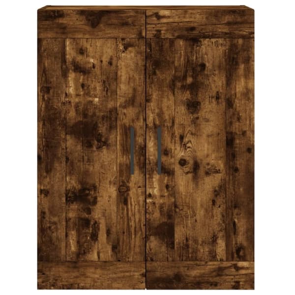 vidaXL Veggskap røkt eik 69,5x34x90 cm konstruert tre