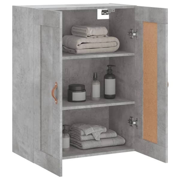 vidaXL vægskab 69,5x34x90 cm konstrueret træ betongrå