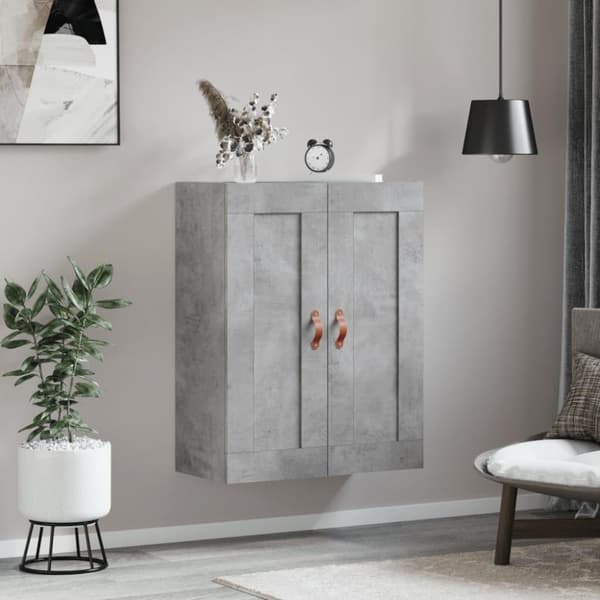 vidaXL vægskab 69,5x34x90 cm konstrueret træ betongrå