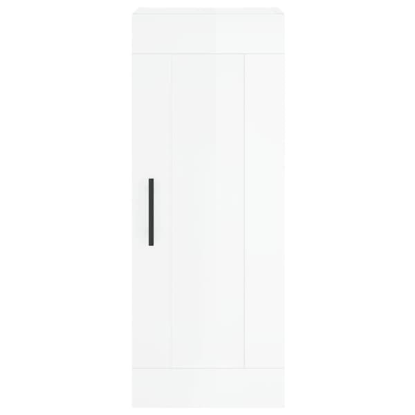 vidaXL vægskab 34,5x34x90 cm konstrueret træ hvid højglans