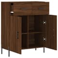 Pikkukuva 4 / 11: vidaXL Senkki ruskea tammi 69,5x34x90 cm tekninen puu