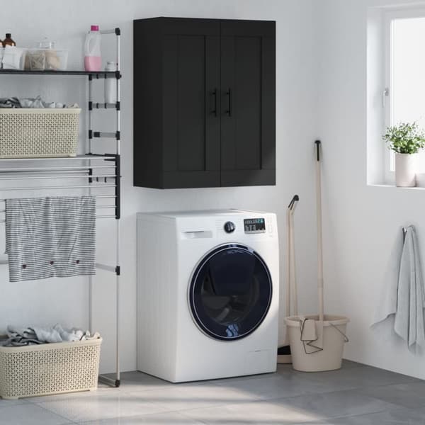 vidaXL vægskab 69,5x34x90 cm konstrueret træ sort