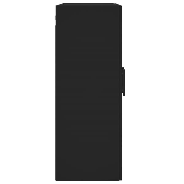 vidaXL Veggmontert skap svart 69,5x34x90 cm konstruert tre