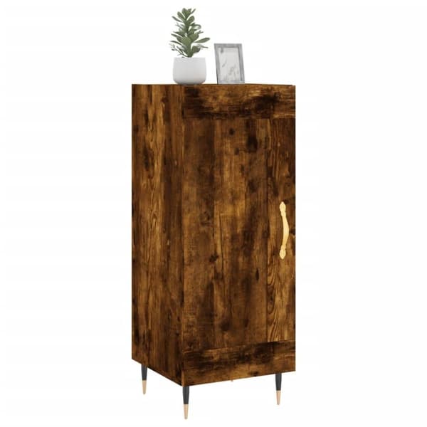 vidaXL Skjenk røkt eik 34,5x34x90 cm konstruert tre