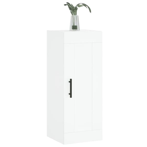 vidaXL vægskab 34,5x34x90 cm konstrueret træ hvid