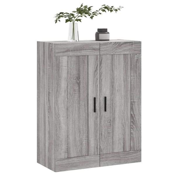 vidaXL Veggskap grå sonoma 69,5x34x90 cm konstruert tre