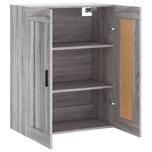 vidaXL Veggskap grå sonoma 69,5x34x90 cm konstruert tre
