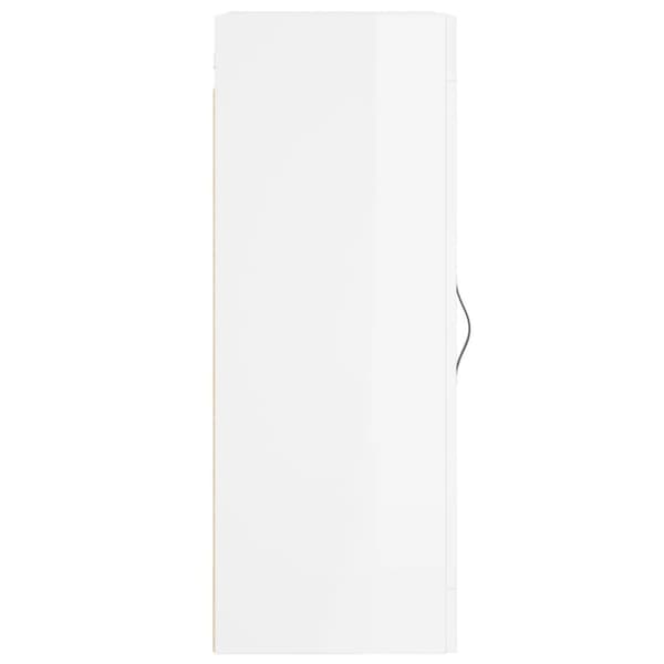 vidaXL vægskab 34,5x34x90 cm konstrueret træ hvid højglans