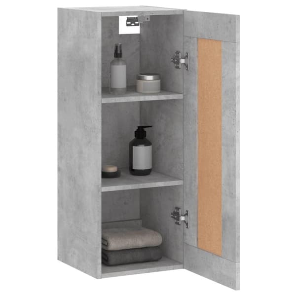 vidaXL vægskab 34,5x34x90 cm konstrueret træ betongrå