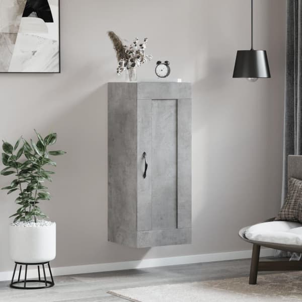 vidaXL vægskab 34,5x34x90 cm konstrueret træ betongrå