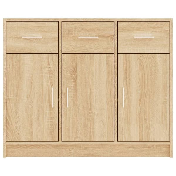 vidaXL skænk 91x28x75 cm konstrueret træ sonoma-eg