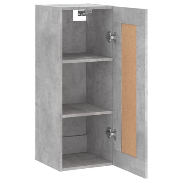 vidaXL Veggskap betonggrå 34,5x34x90 cm konstruert tre