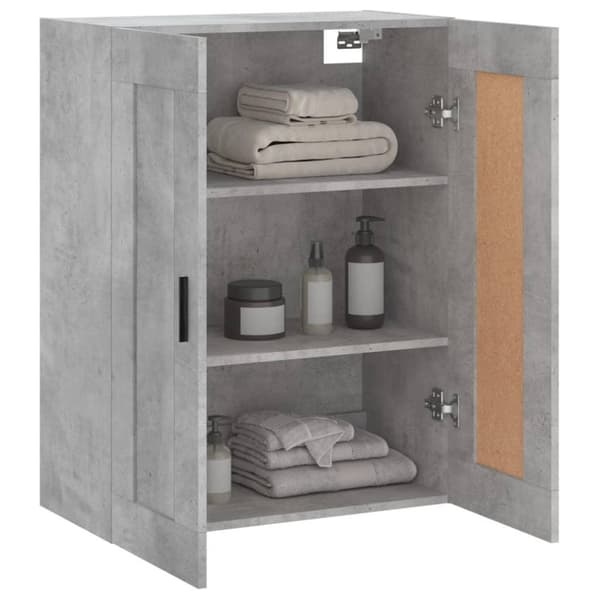 vidaXL Veggskap betonggrå 69,5x34x90 cm konstruert tre