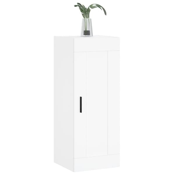 vidaXL Veggmontert skap hvit 34,5x34x90 cm konstruert tre