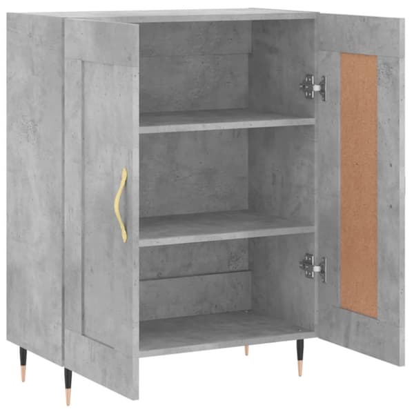 vidaXL Senkki betoninharmaa 69,5x34x90 cm tekninen puu