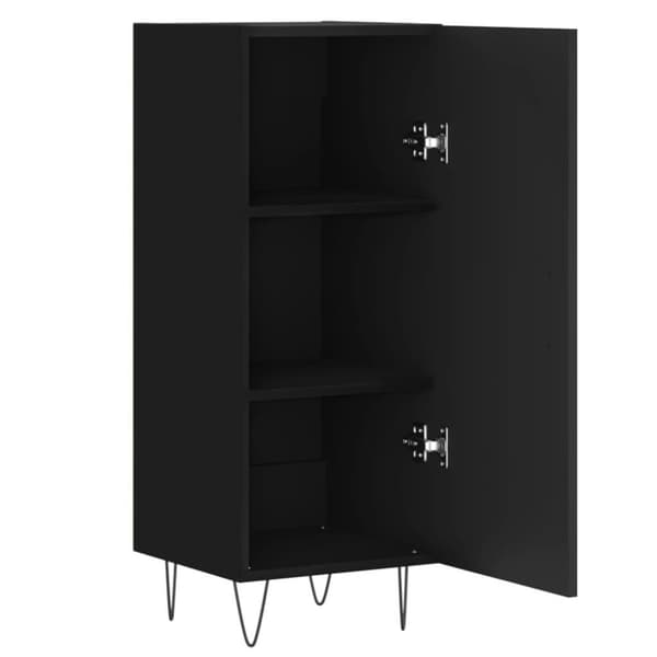 vidaXL skænk 34,5x34x90 cm konstrueret træ sort
