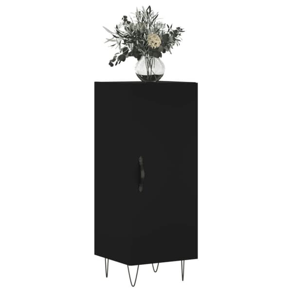 vidaXL skænk 34,5x34x90 cm konstrueret træ sort