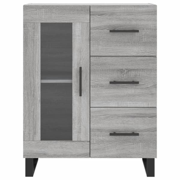 vidaXL skænk 69,5x34x90 cm konstrueret træ grå sonoma-eg