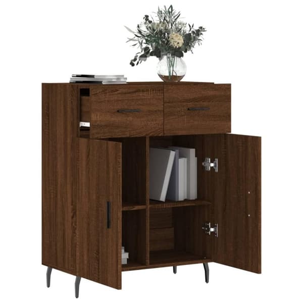 vidaXL Senkki ruskea tammi 69,5x34x90 cm tekninen puu