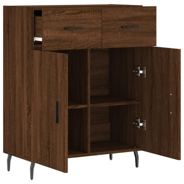 vidaXL Senkki ruskea tammi 69,5x34x90 cm tekninen puu