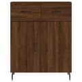 Pikkukuva 5 / 11: vidaXL Senkki ruskea tammi 69,5x34x90 cm tekninen puu