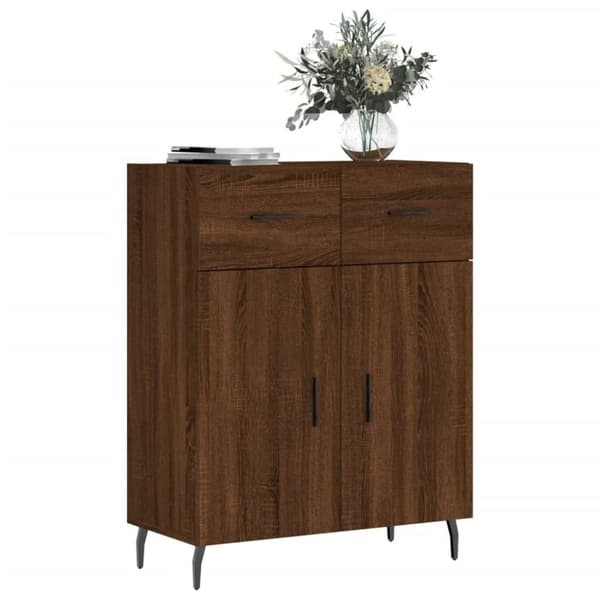 vidaXL Skjenk brun eik 69,5x34x90 cm konstruert tre