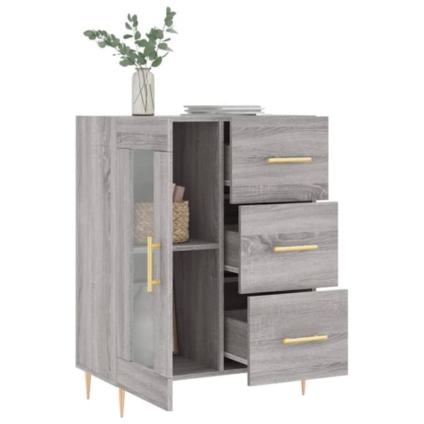 vidaXL Senkki harmaa Sonoma 69,5x34x90 cm tekninen puu