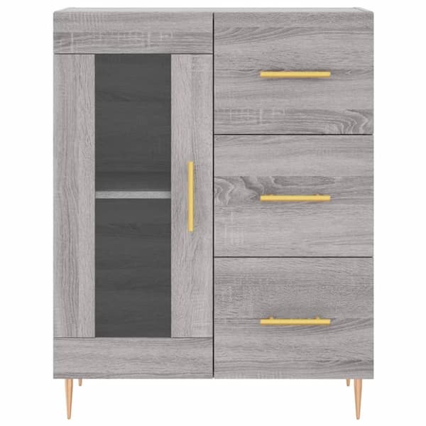 vidaXL Senkki harmaa Sonoma 69,5x34x90 cm tekninen puu