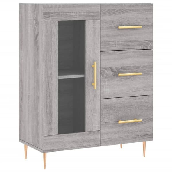 vidaXL Senkki harmaa Sonoma 69,5x34x90 cm tekninen puu
