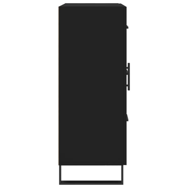 vidaXL skænk 69,5x34x90 cm konstrueret træ sort