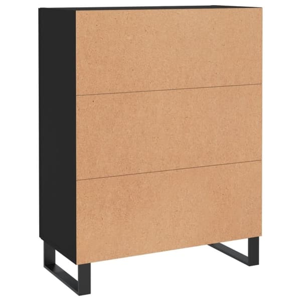vidaXL skænk 69,5x34x90 cm konstrueret træ sort