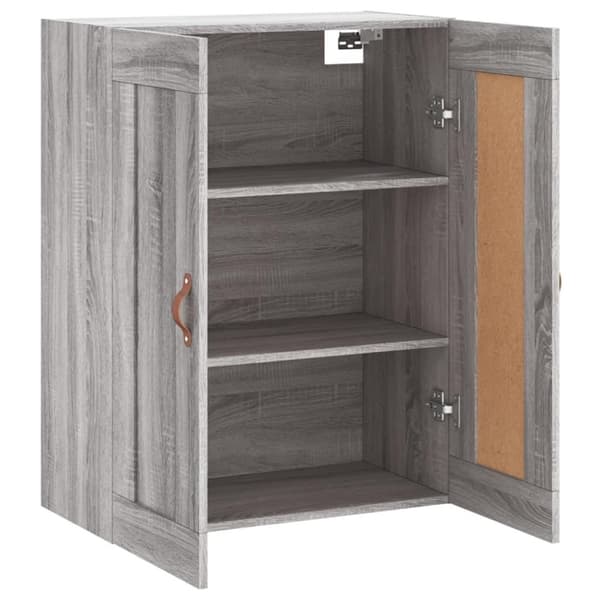 vidaXL vægskab 69,5x34x90 cm konstrueret træ grå sonoma-eg
