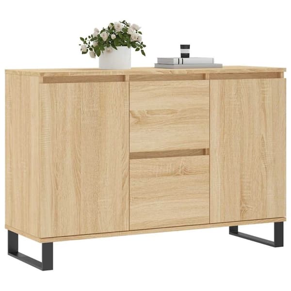 vidaXL Skjenk sonoma eik 104x35x70 cm konstruert tre