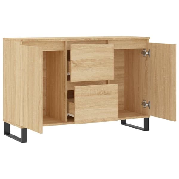 vidaXL Skjenk sonoma eik 104x35x70 cm konstruert tre