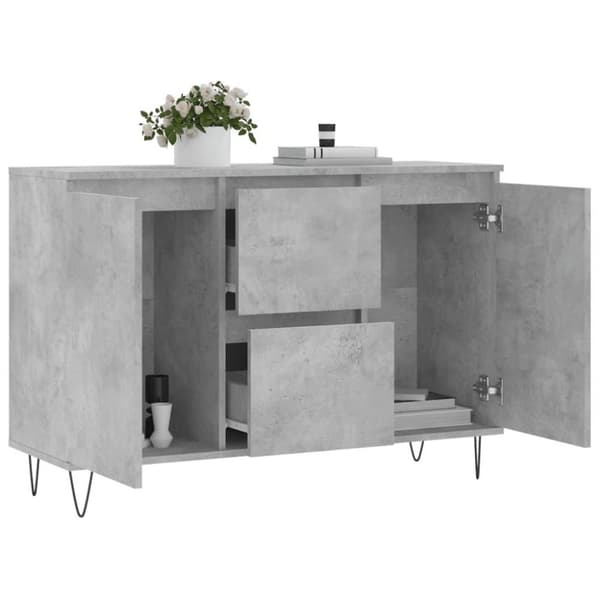vidaXL Skänk betonggrå 104x35x70 cm konstruerat trä