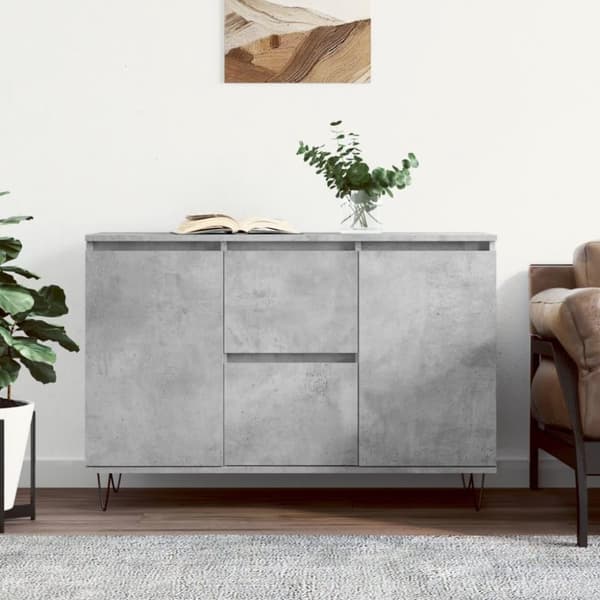 vidaXL Senkki betoninharmaa 104x35x70 cm tekninen puu