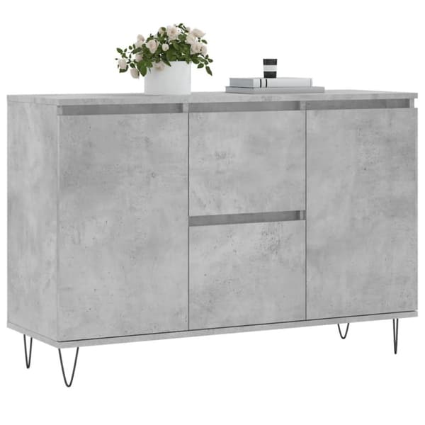vidaXL Senkki betoninharmaa 104x35x70 cm tekninen puu