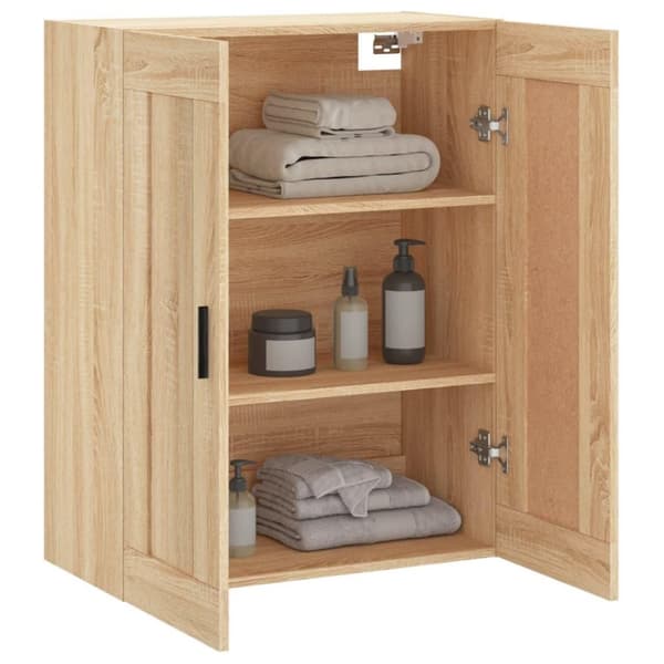 vidaXL Väggskåp sonoma-ek 69,5x34x90 cm konstruerat trä