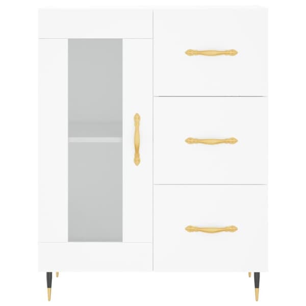 vidaXL Skjenk hvit 69,5x34x90 cm konstruert tre