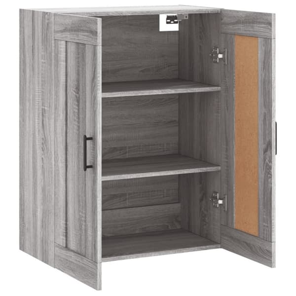 vidaXL Veggskap grå sonoma 69,5x34x90 cm konstruert tre