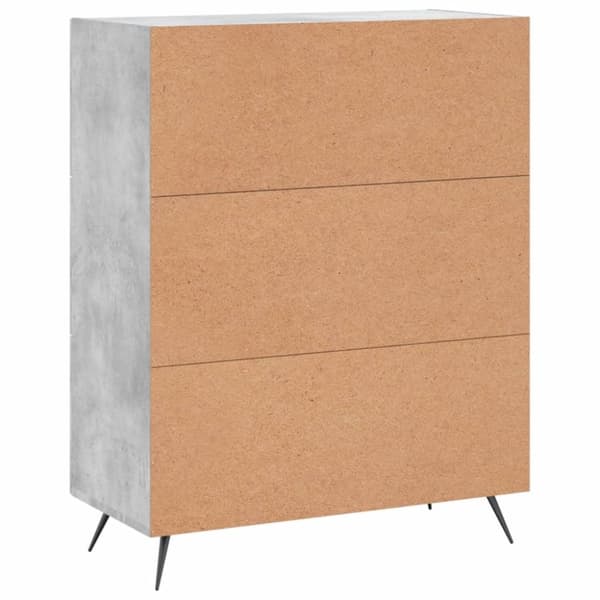 vidaXL skænk 69,5x34x90 cm konstrueret træ betongrå