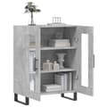 Miniatyrbillede 3 af 11: vidaXL skænk 69,5x34x90 cm konstrueret træ betongrå
