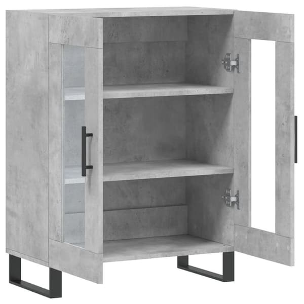 vidaXL skænk 69,5x34x90 cm konstrueret træ betongrå