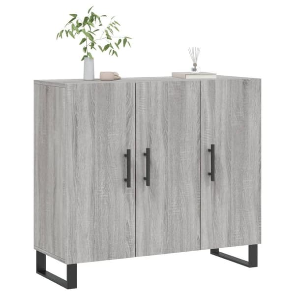 vidaXL Skänk grå sonoma 90x34x80 cm konstruerat trä