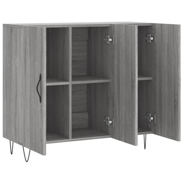 vidaXL Skänk grå sonoma 90x34x80 cm konstruerat trä