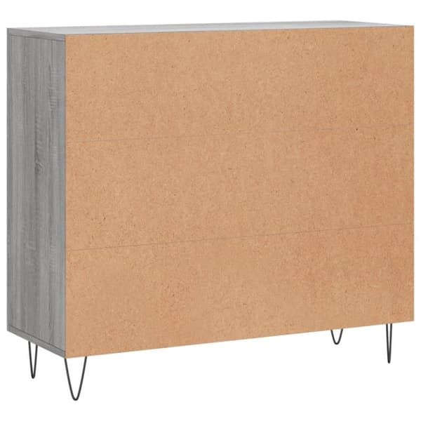 vidaXL Senkki harmaa Sonoma 90x34x80 cm tekninen puu