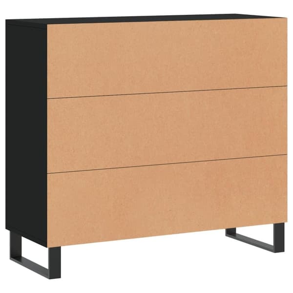 vidaXL Senkki musta 90x34x80 cm tekninen puu