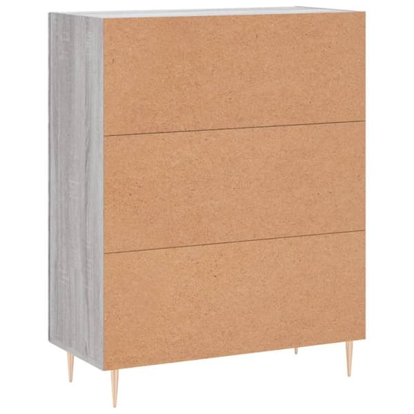 vidaXL skænk 69,5x34x90 cm konstrueret træ grå sonoma-eg