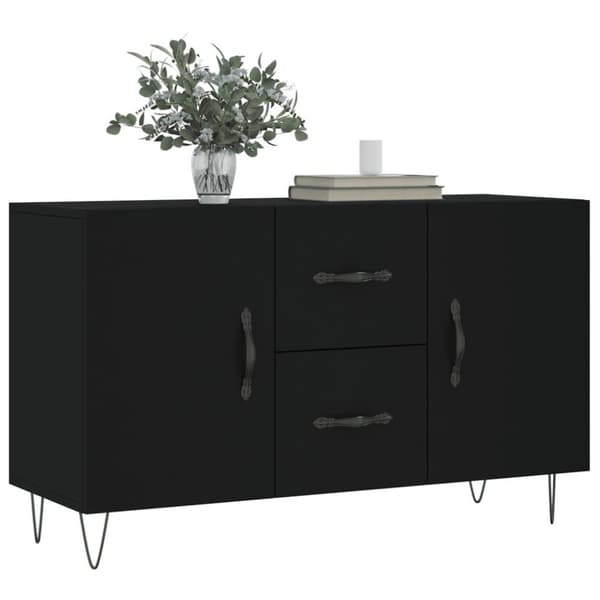 vidaXL Senkki musta 100x36x60 cm tekninen puu